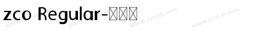 zco Regular字体转换